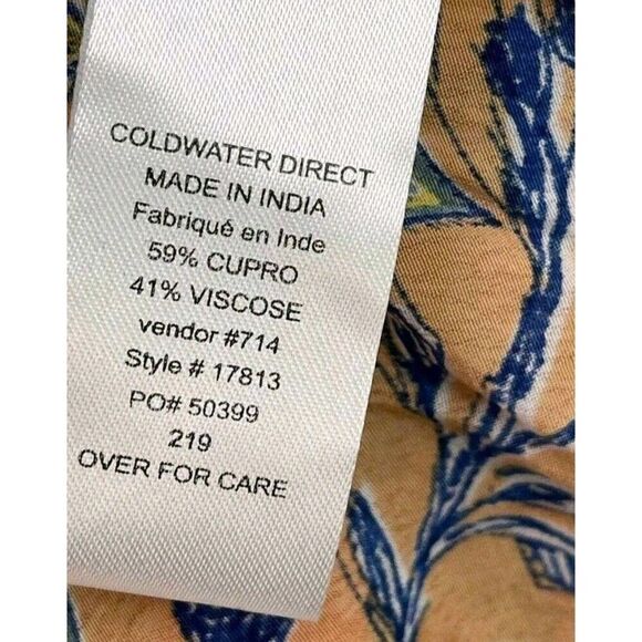 Coastal Boho Patchwork Floral Maxi Dress XS Sleeveless Flowy High Low Hem Resort - Picture 8 of 10